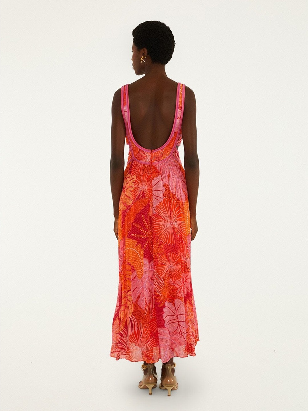 FARM RIO Multicolor Delicate Forest Cut-Out Maxi Dress - Picture 3 of 3
